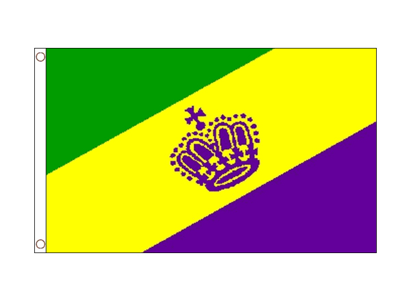 Additional Image of Mardi Gras Flag 5' x 3' [CLICK TO VIEW]