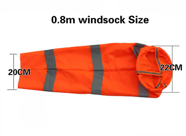 Additional Image #2 of Aviation Wind Sock Orange 20 x 80cm [CLICK TO VIEW]